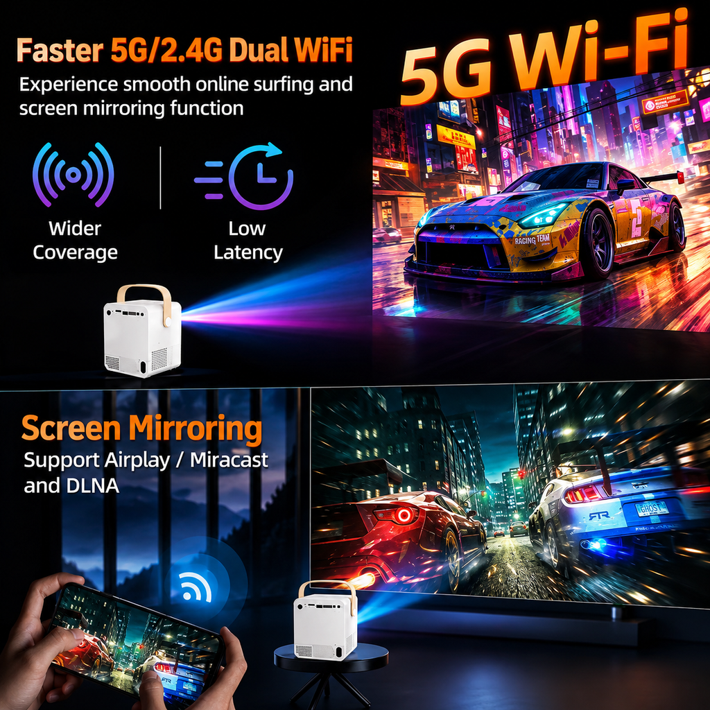 Portable Smart Projector + 2 FREE GIFTS